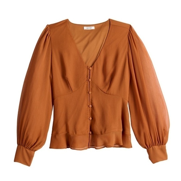Nine West Long Sleeve V-Neck | SIZE XS - Picture 7 of 7